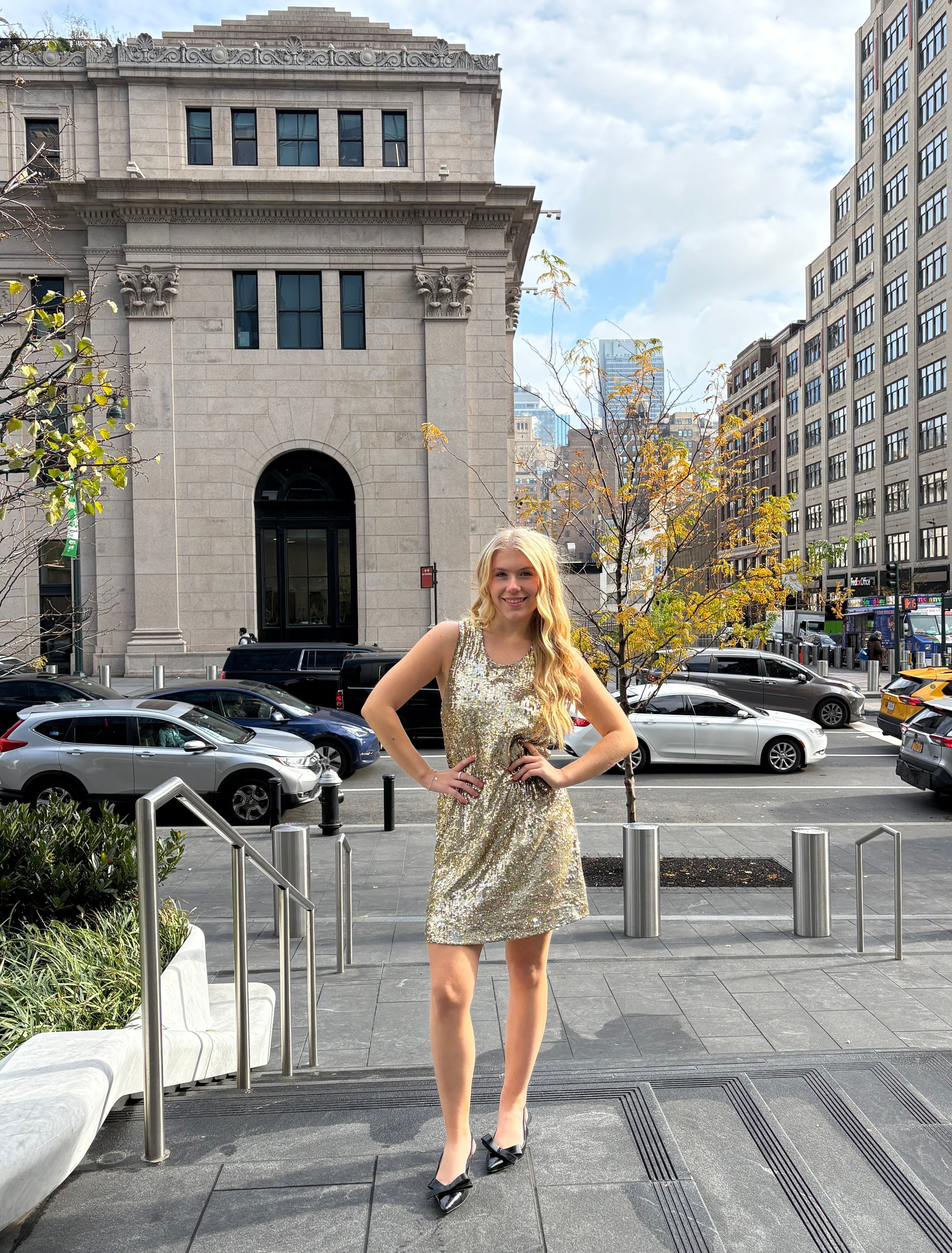 Serena van der Woodsen's Tory Burch Gold Sequin Mini Dress, Gossip Gir –  xoxoposhipgirl